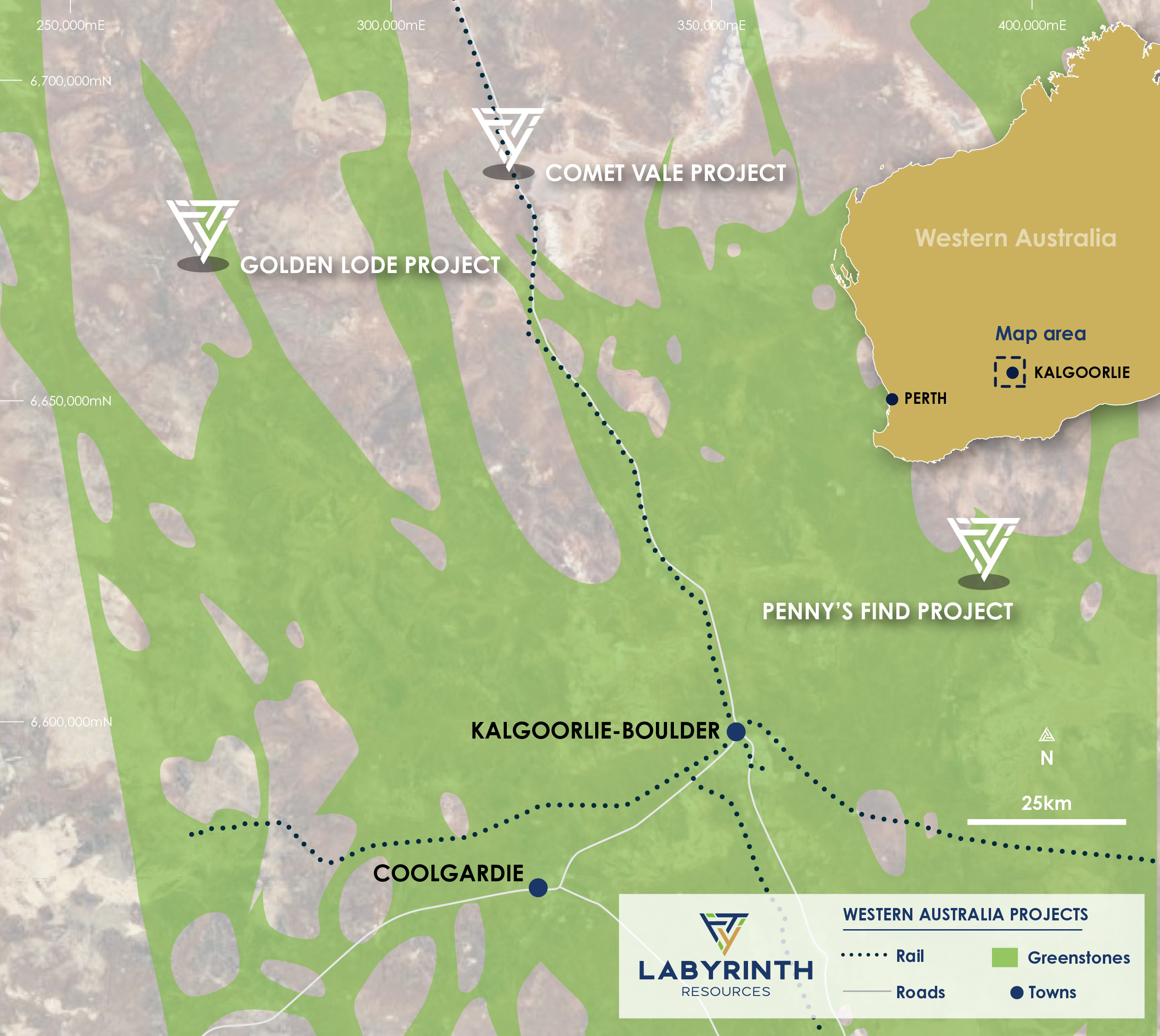 Australian Location Map Labyrinth Resources